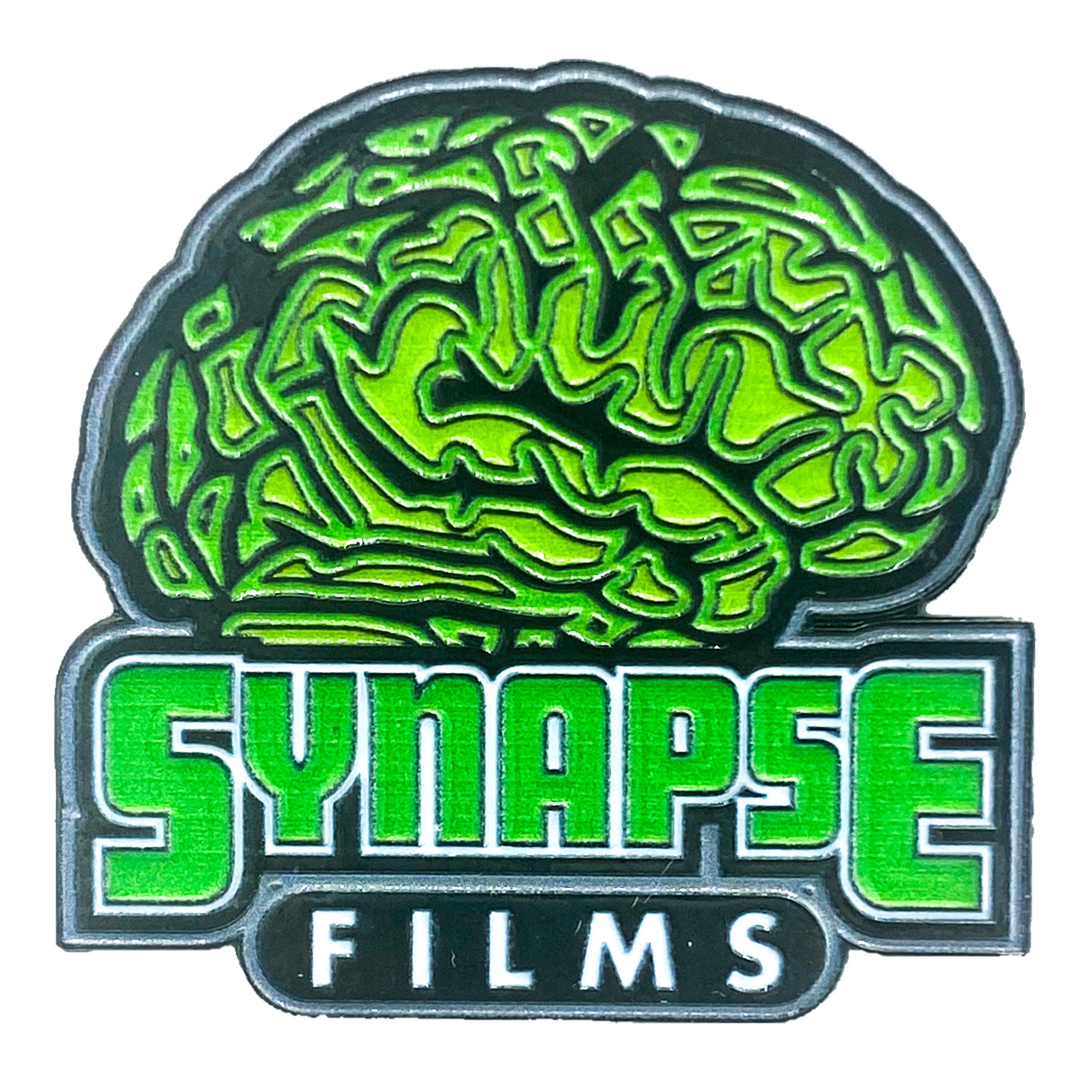 Synapse Films Synapse Films Green Brain Enamel Pin - Synapse Films Exclusive